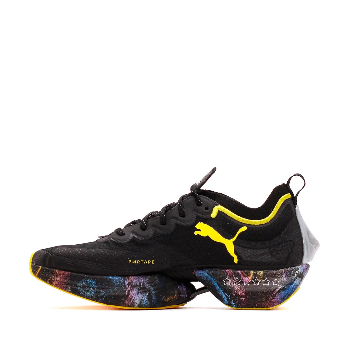 Puma Men Fast-R Nitro Elite Marathon Series Black Yellow 378465-01 Stride Bold Moisture wicking