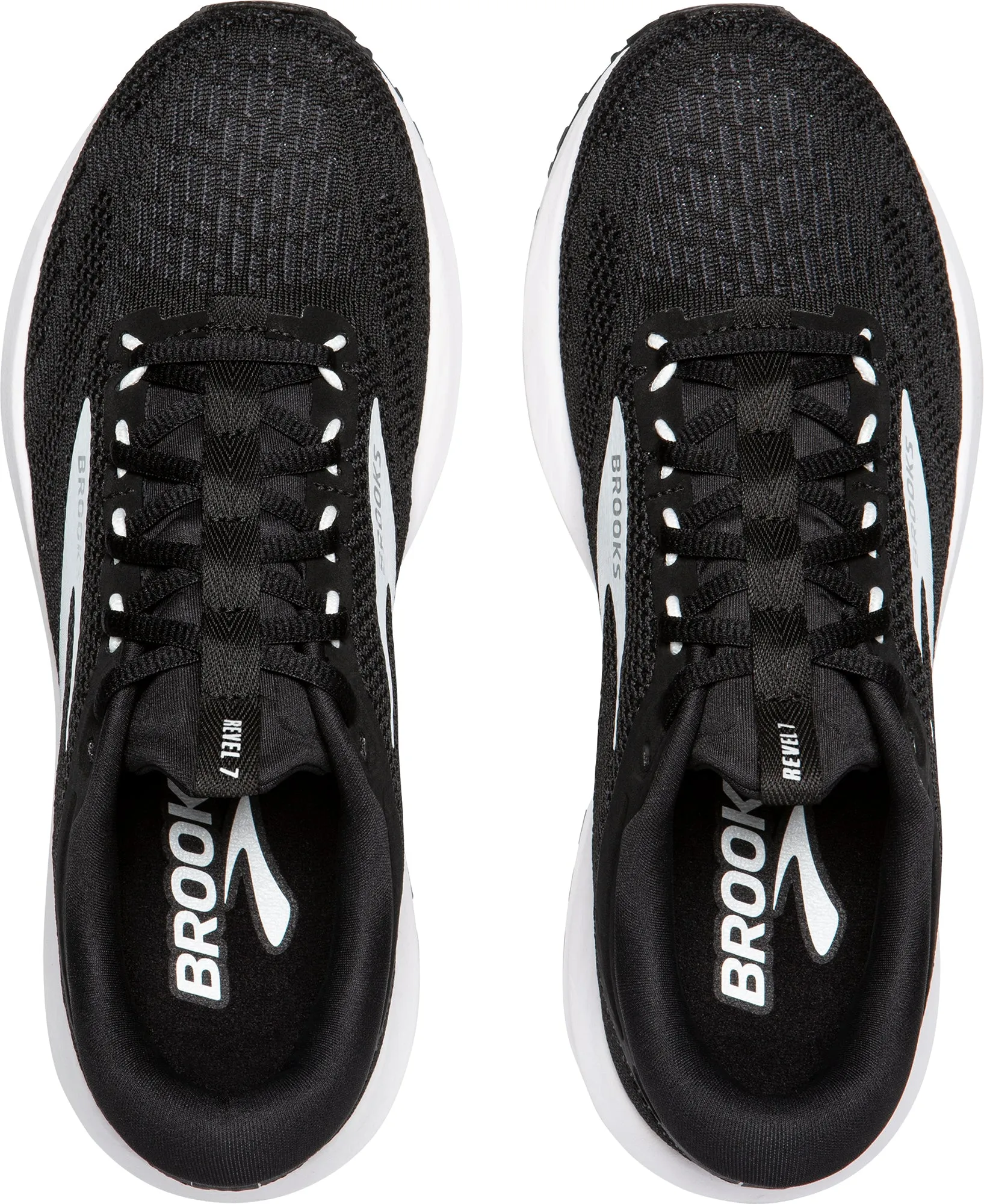 Breathable Road Trip Rapid Motion Brooks Revel 7 Mens Running Shoes - Black