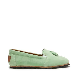 Smart Step Breath Fresh Women's Tasselled Espadrilles, lagoon green suede