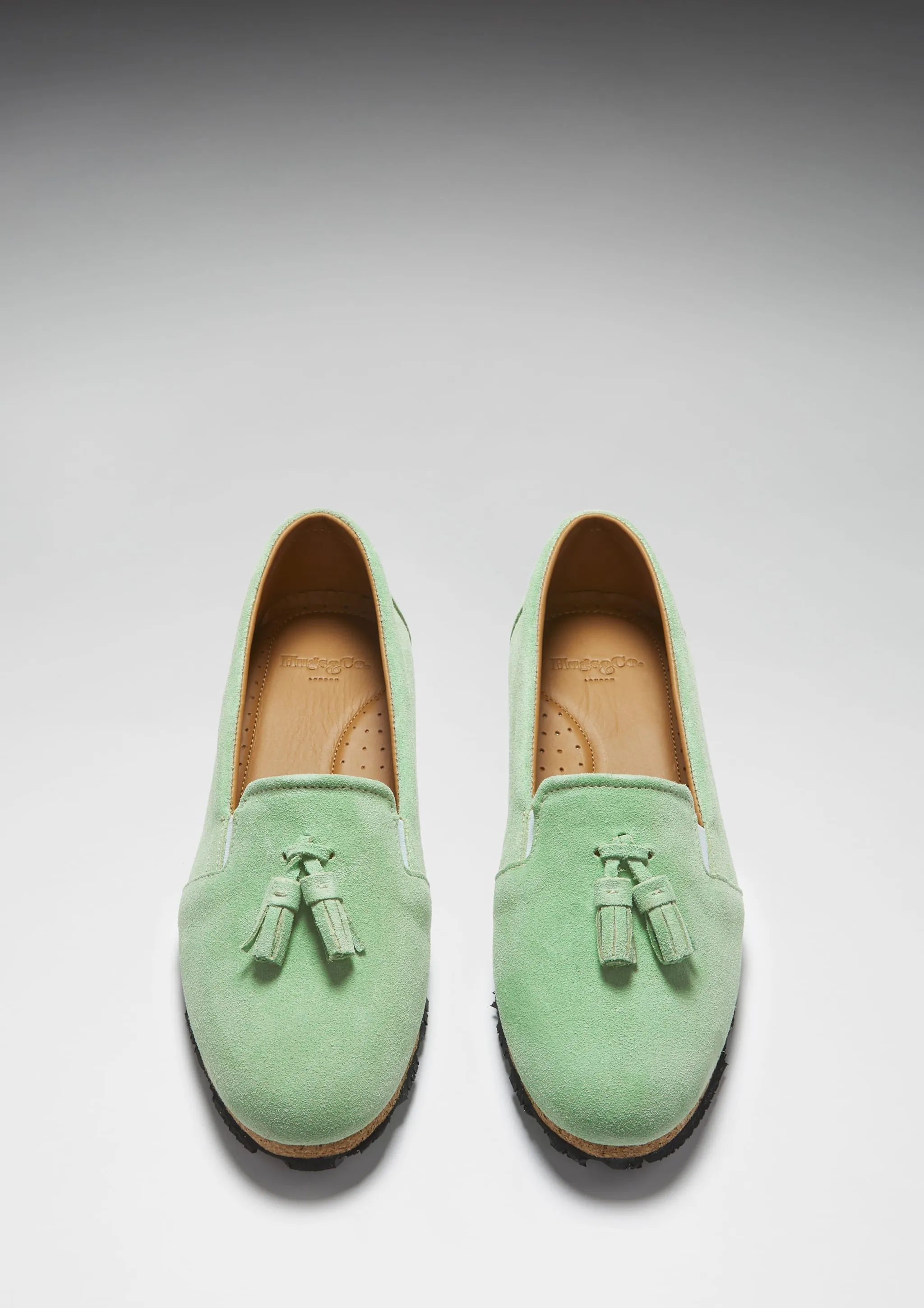 Fog Step Women's Tasselled Espadrilles, lagoon green suede