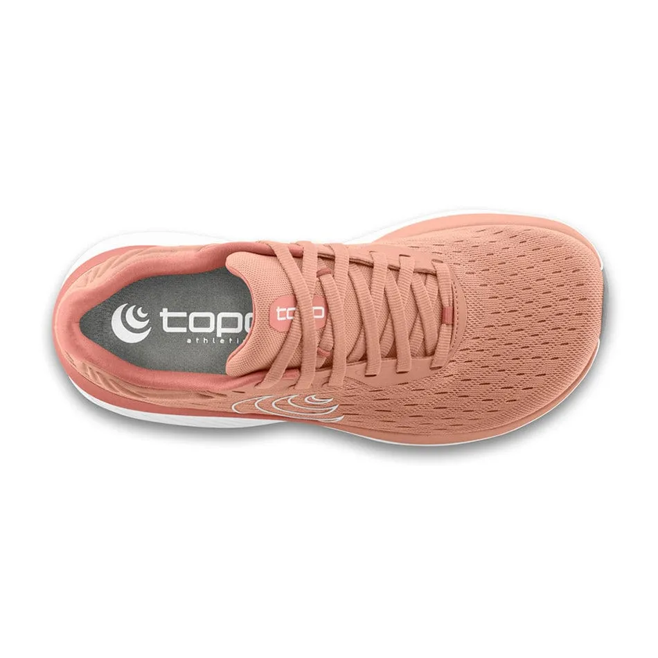 Topo Women's Atmos Running Shoes Dusty Rose/White AW24 TPU Outsole treadmill runner