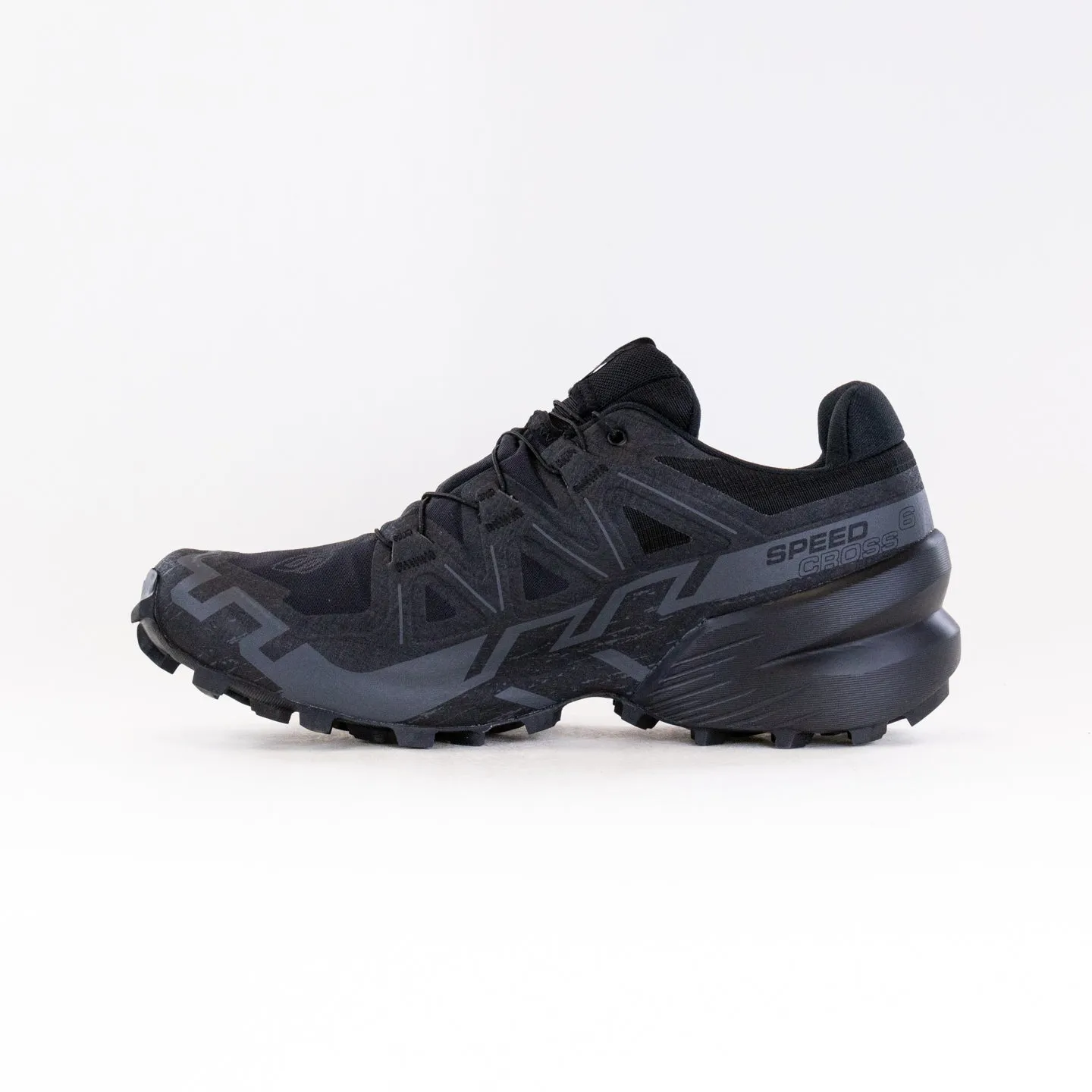 SALOMON SPEEDCROSS 6 GTX (Men's) - Black/Black Phantom Snow Grip Rugged Path
