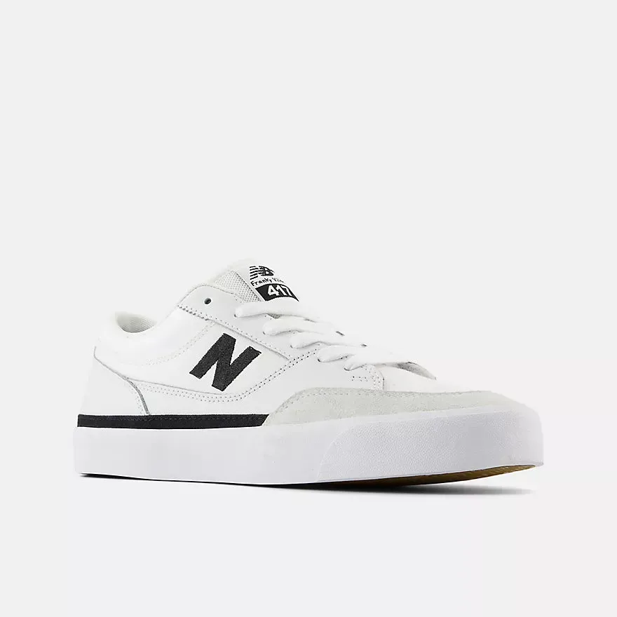 Outdoor Step Fit New Balance Numeric Franky Villani 417 Skateboard Shoes - White With Black