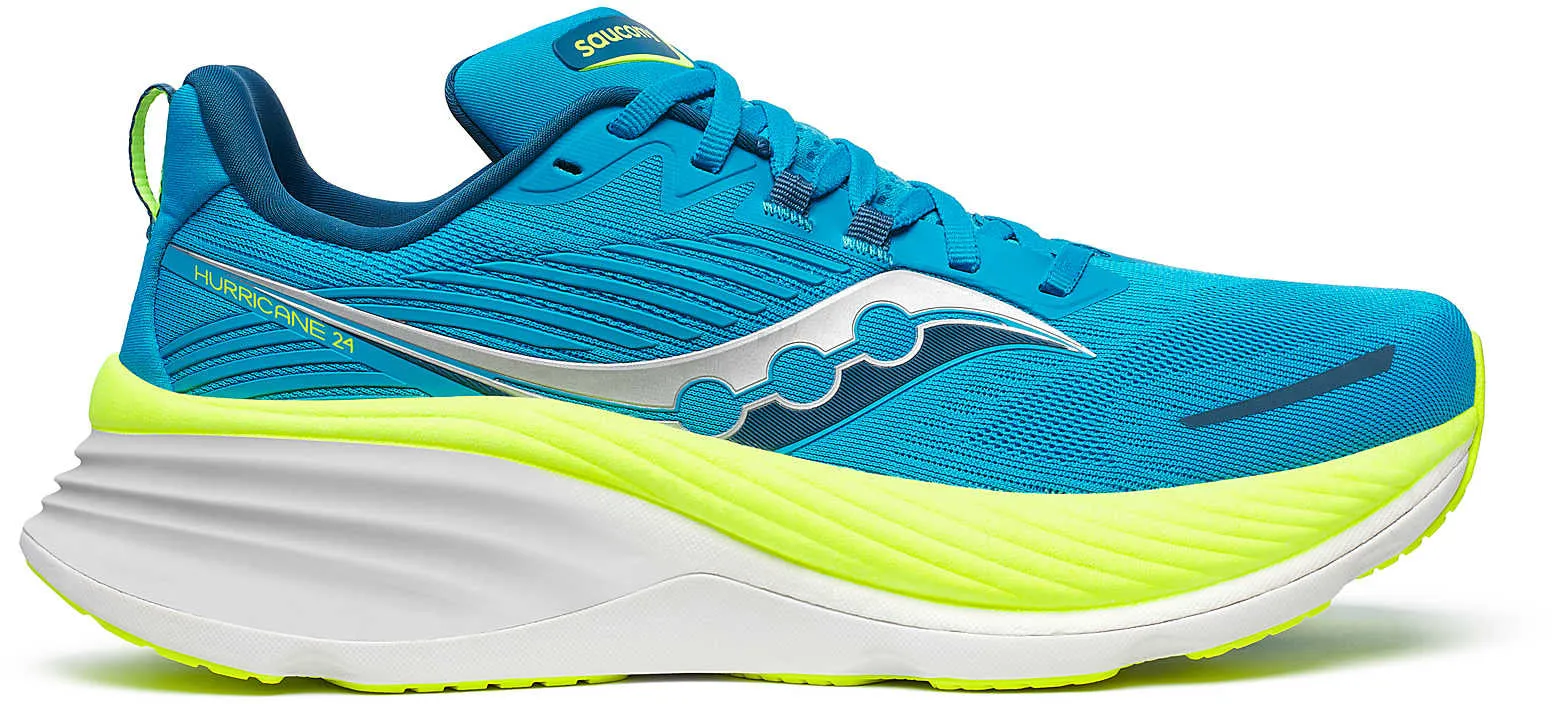 Saucony Hurricane 24 Mens Running Shoes - Blue Power Flow