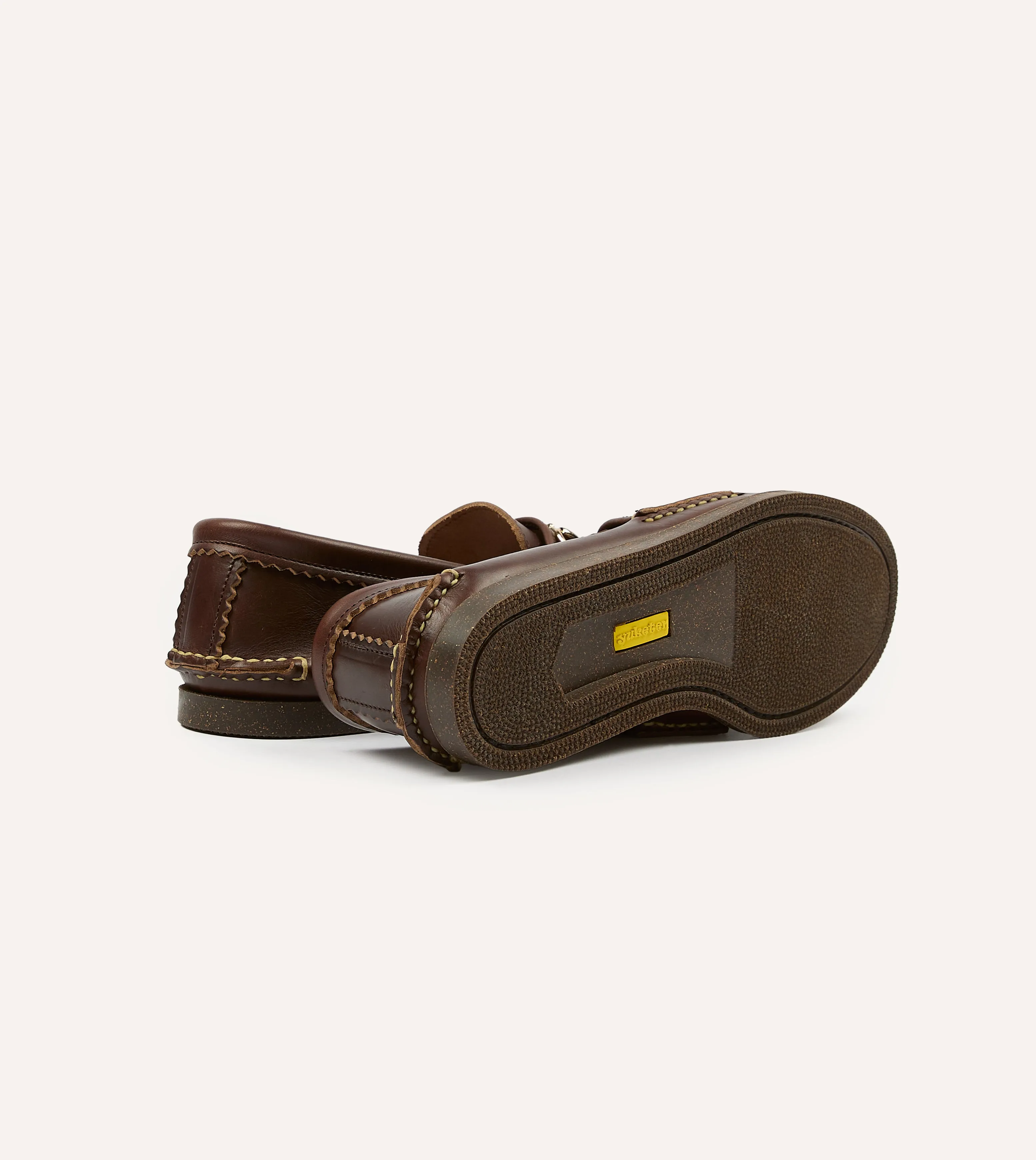Family Fit Freeze Grip Yuketen Brown Leather Bit Loafer with Camp Sole