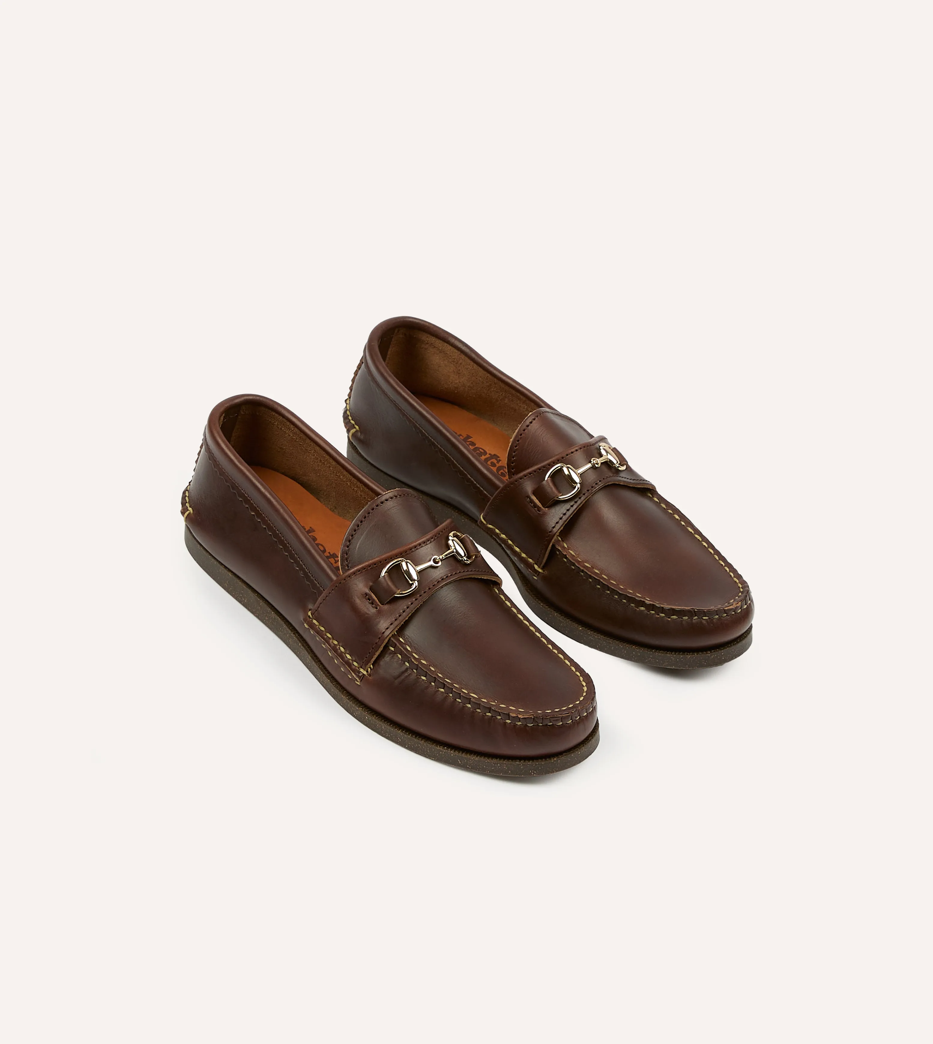 Smooth ride Foam Base Yuketen Brown Leather Bit Loafer with Camp Sole