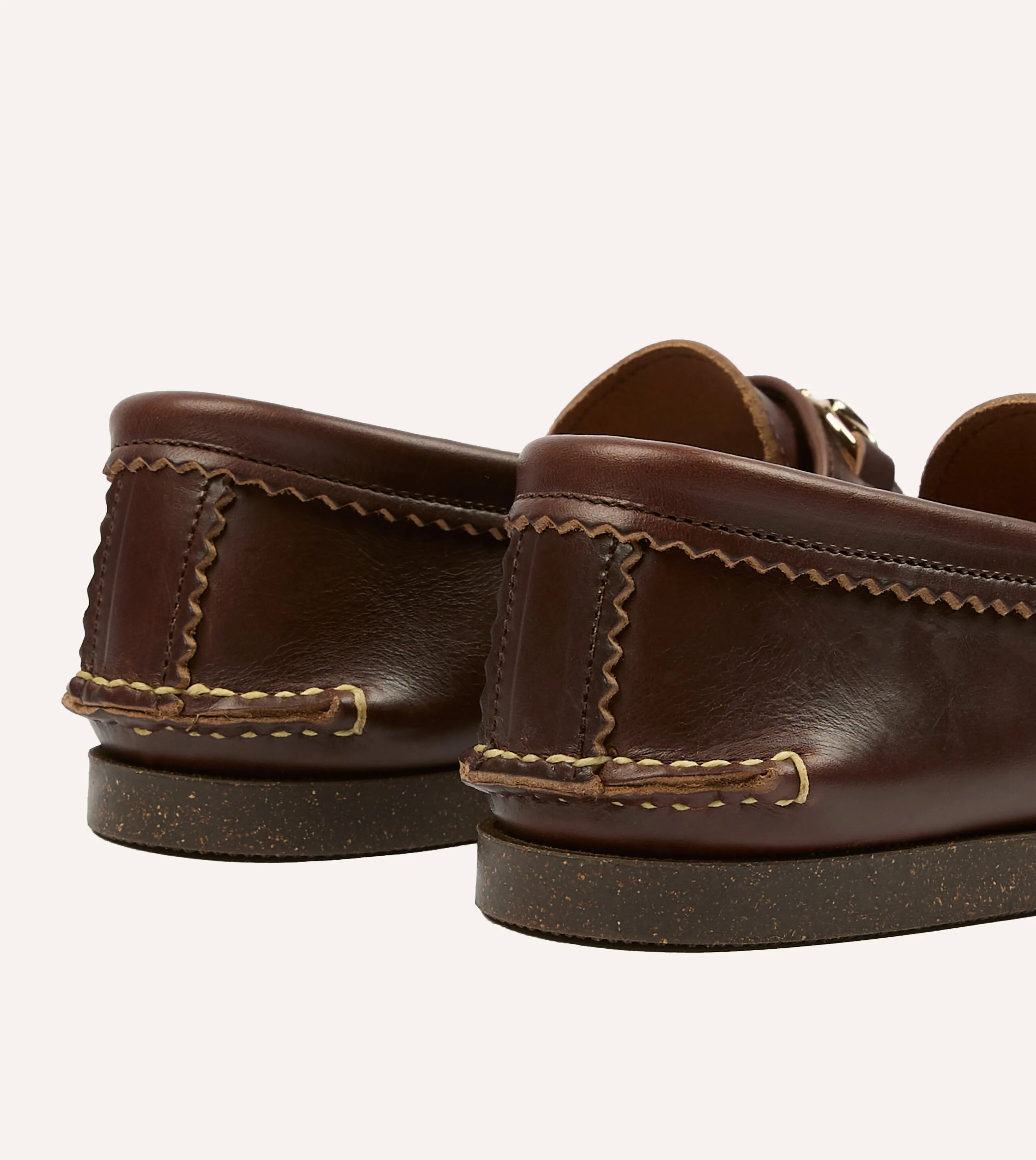 Event Mode Yuketen Brown Leather Bit Loafer with Camp Sole