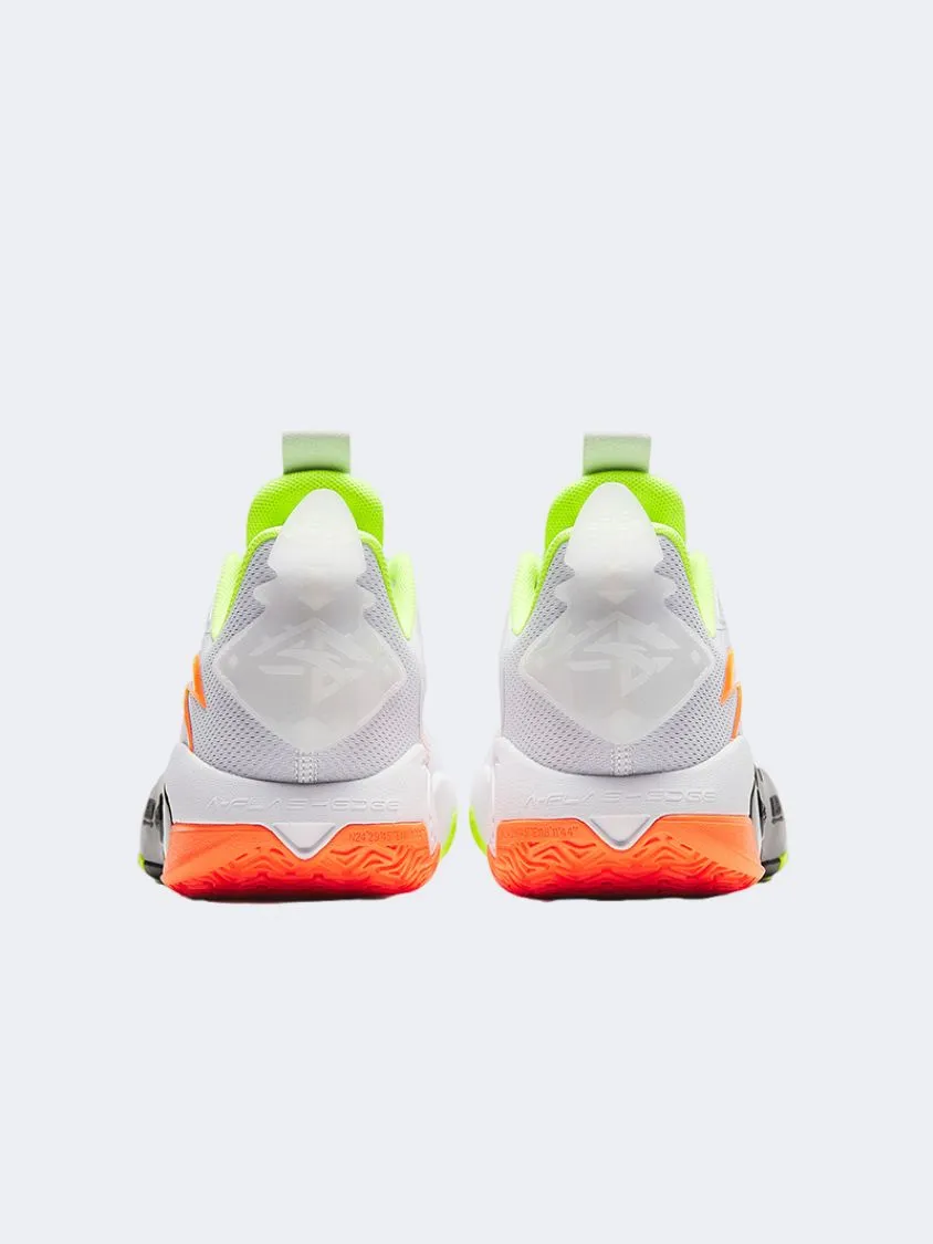 Power Performance Shoes Anta Shock Wave Team Men Basketball Shoes White/Luminance Green