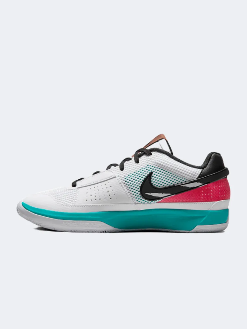 Nike Ja Murant 1 Scratch Men Basketball Shoes White/Green/Red/Black Stable Footing