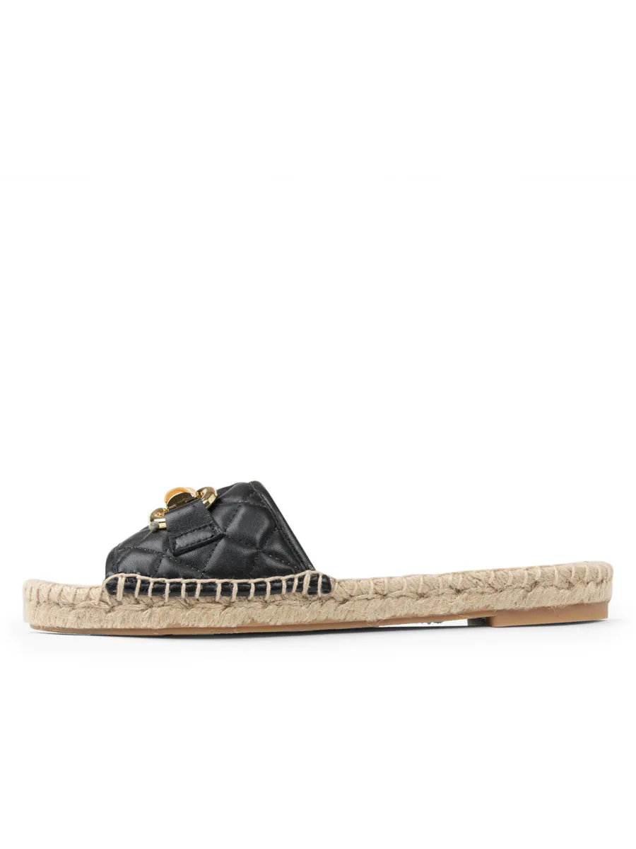 Veronica Quilted Flat Espadrille Smooth Wear