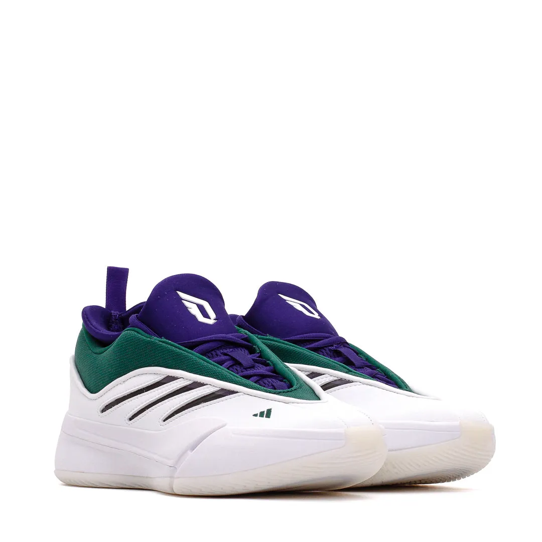 Adidas Basketball Men Dame 9 White Green IG6603 Non   Marking Dry Fit