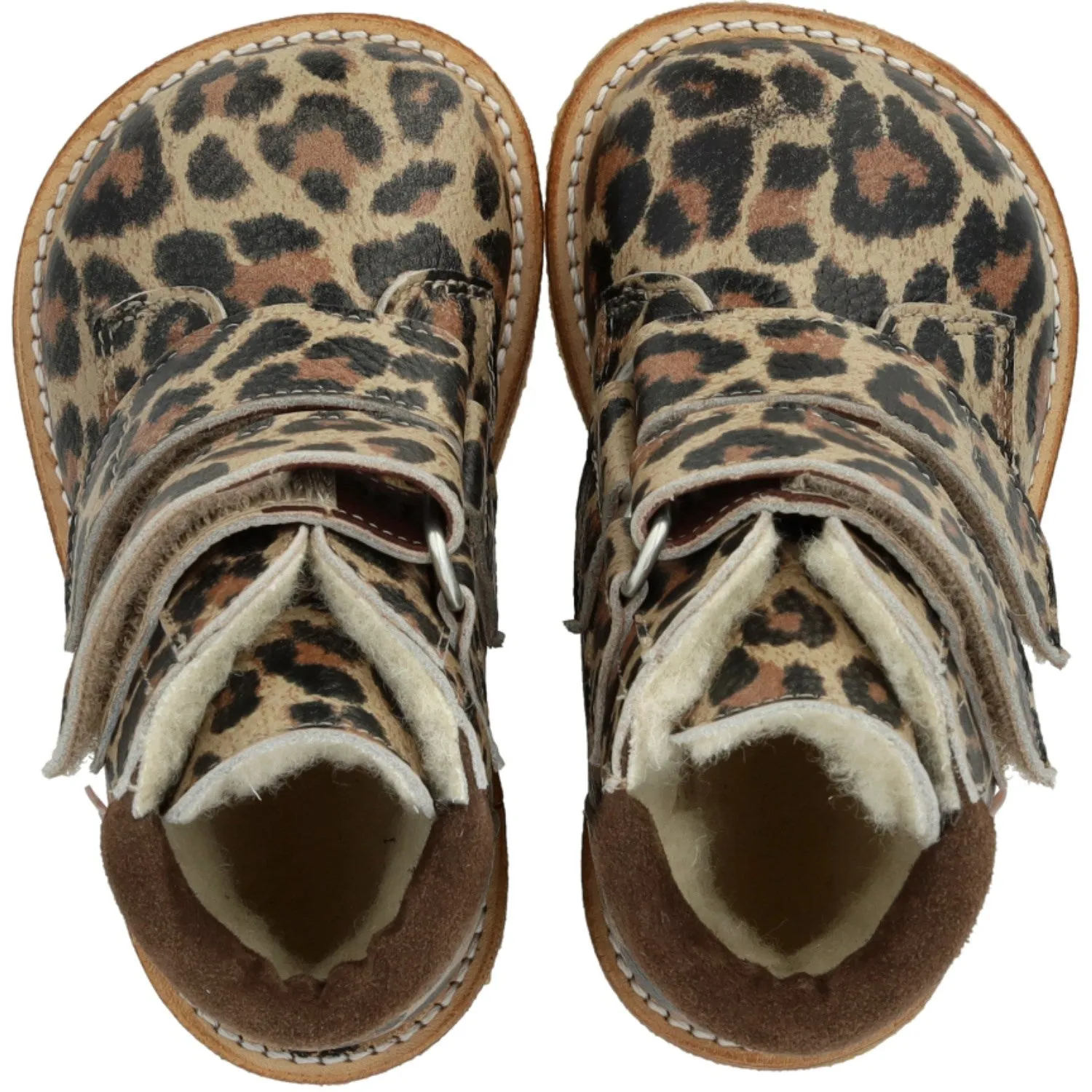Angulus Beige Leo/Taupe Beginner TEX Boot with Velcro Closure Snow protection