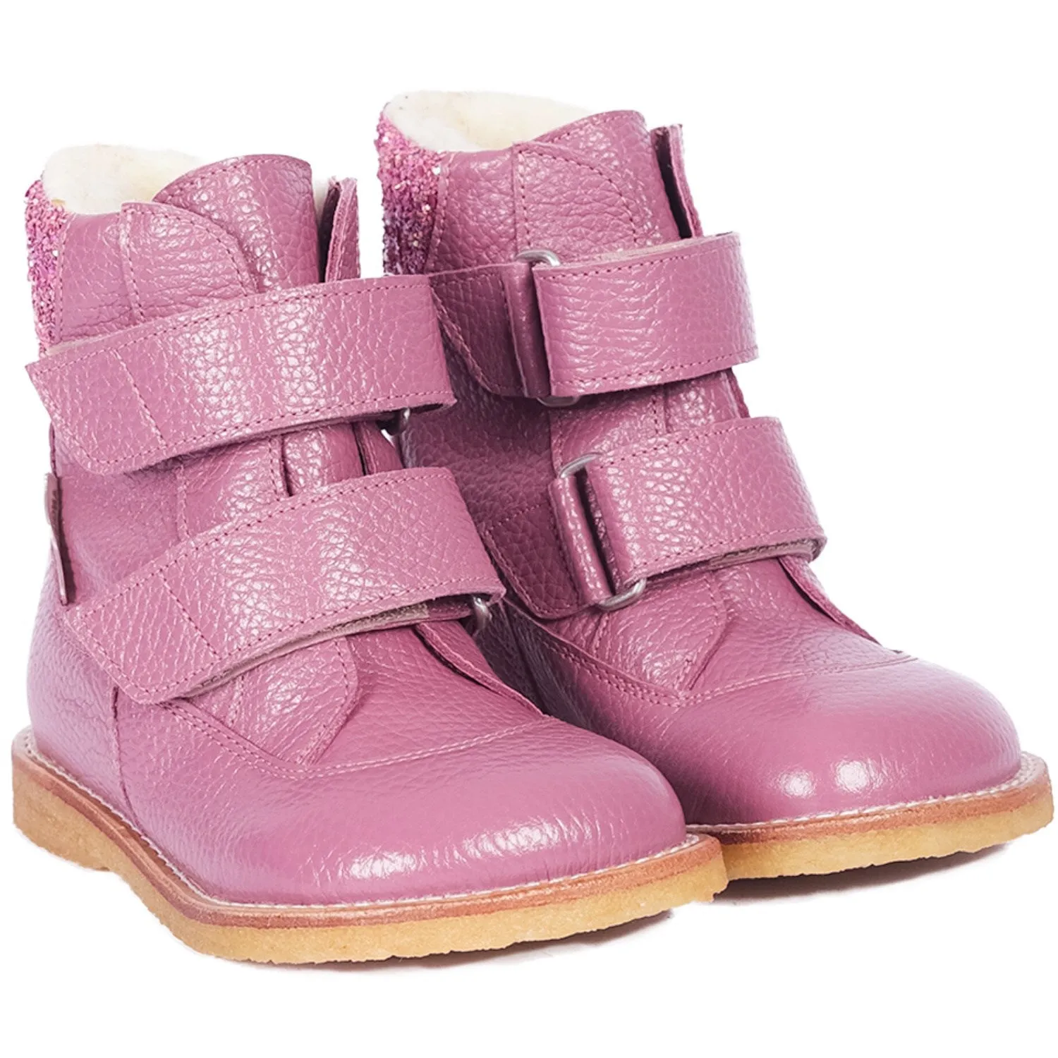 Angulus Heather/Heather Glitter Tex Boot with Velcro Closure Winter Walks Outdoor Activity