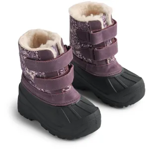 Snow Winter Hiking Boots Moisture wicking Wheat Purple Tulips Winterboot Thy