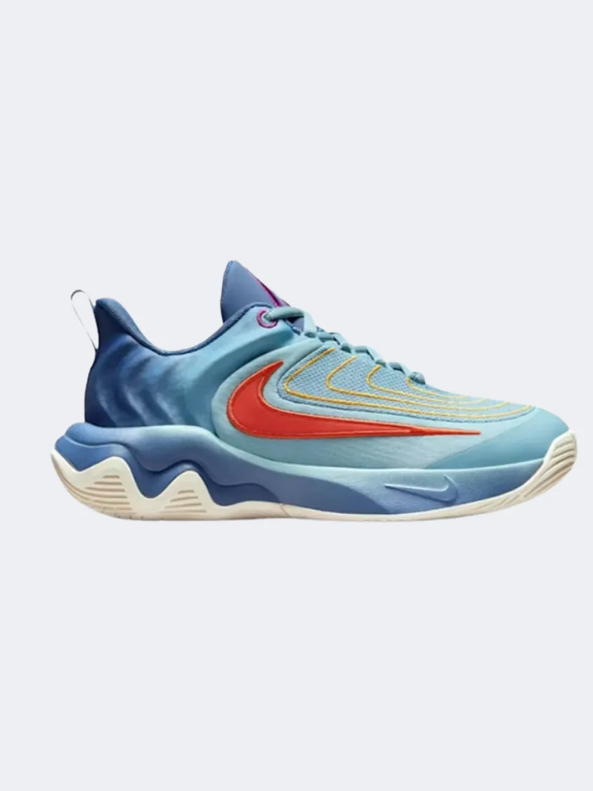 Sharp Turns All Day Wear Comfort Nike Giannis Immortality 4 Gs-Boys Basketball Shoes Turquoise/Navy/Gold