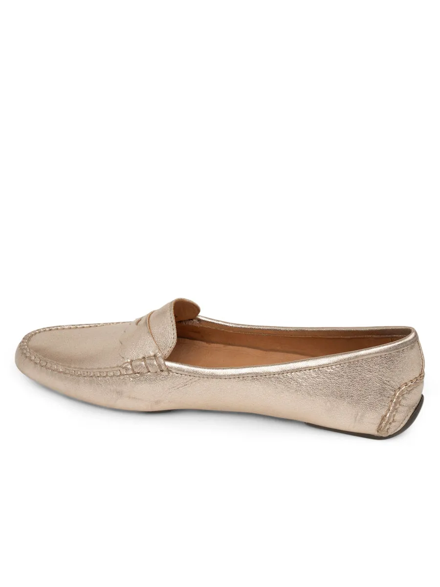 Swift Path Janet Scalloped Penny Loafer Driving Shoe