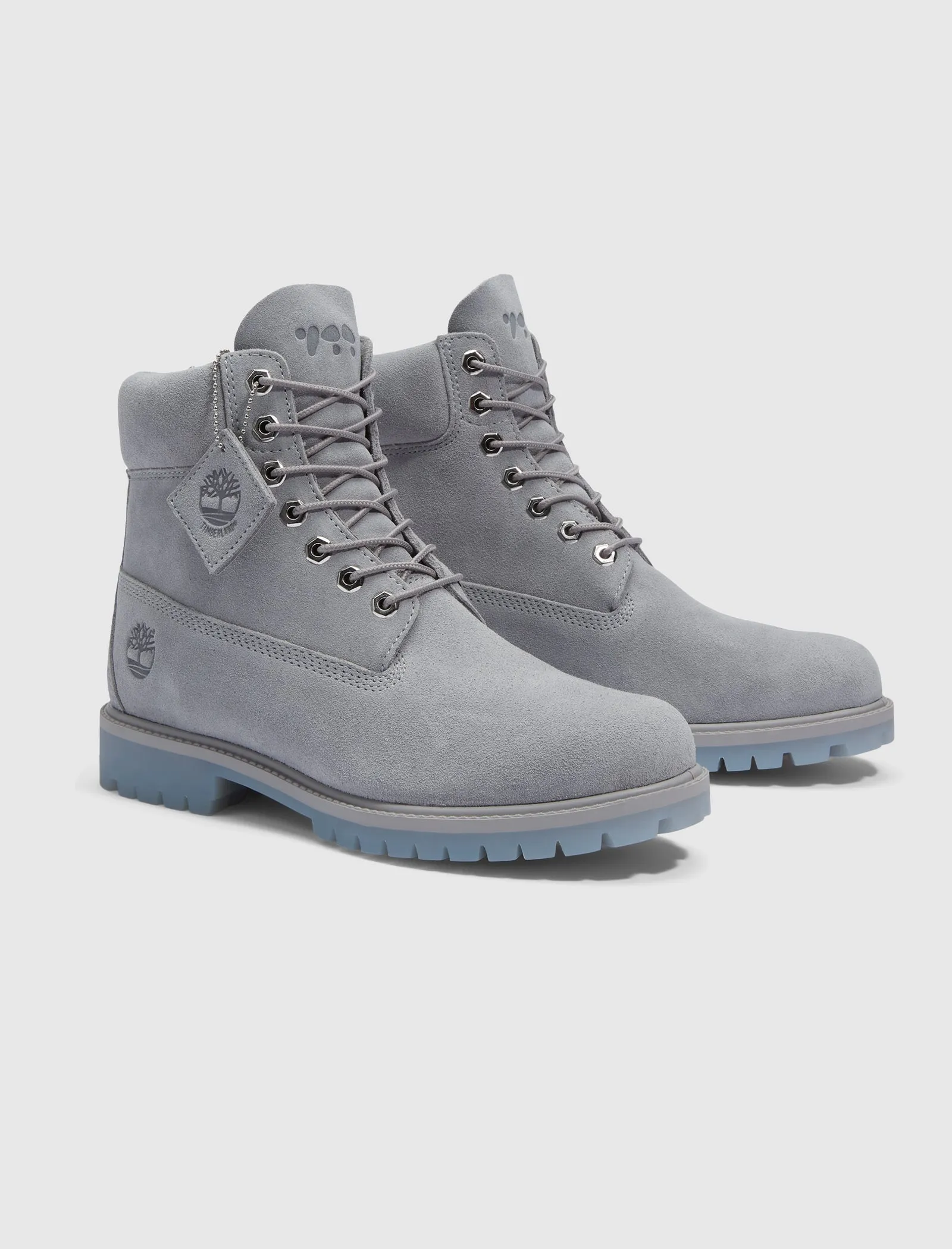 Queen Fit Adjustable Straps ICE STUDIOS 6 INCH BOOT "GREY SUEDE"