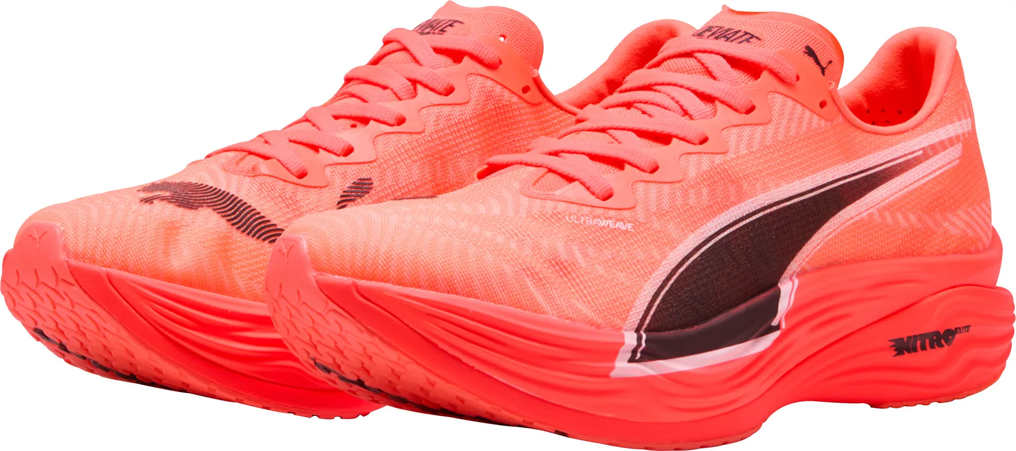 Nordic Tone Narrow Fit Puma Deviate Nitro Elite 3 Mens Running Shoe - Red