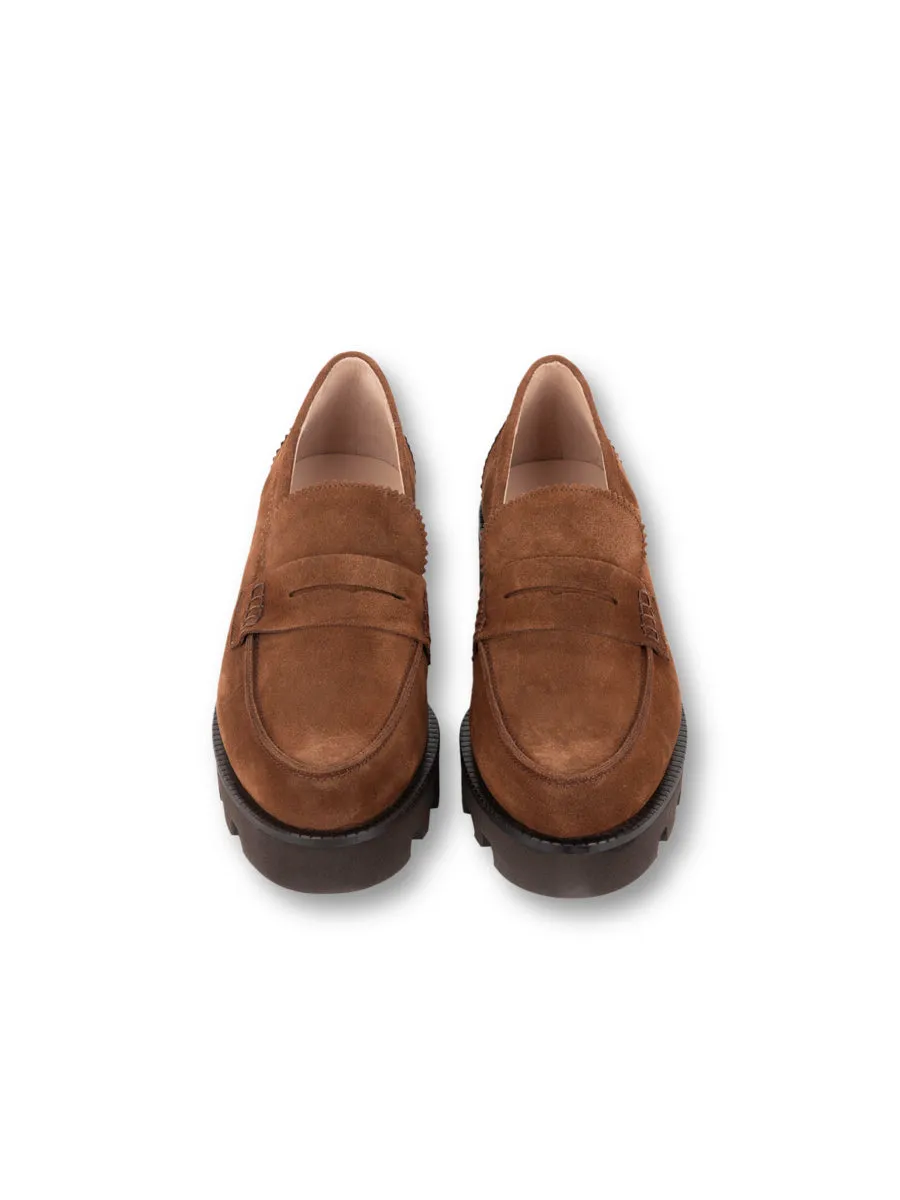 Vince Lug Sole Penny Loafer mesh construction