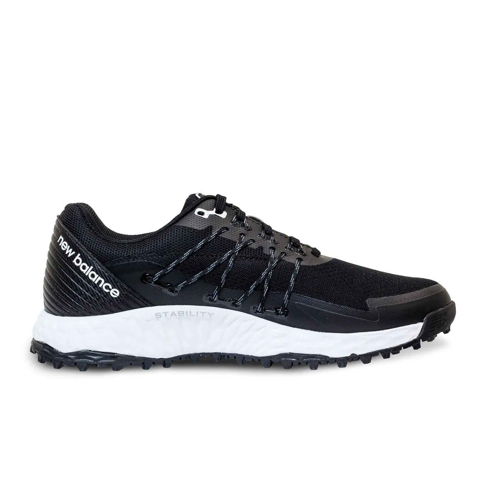 Sole Comfort New Balance Mens Fresh Foam Pace SL Golf Shoe - BLACK / WHITE