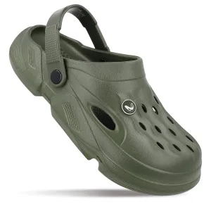 Stylish Footwear Walking support Walkaroo Mens Clogs  - WC8721 Olive