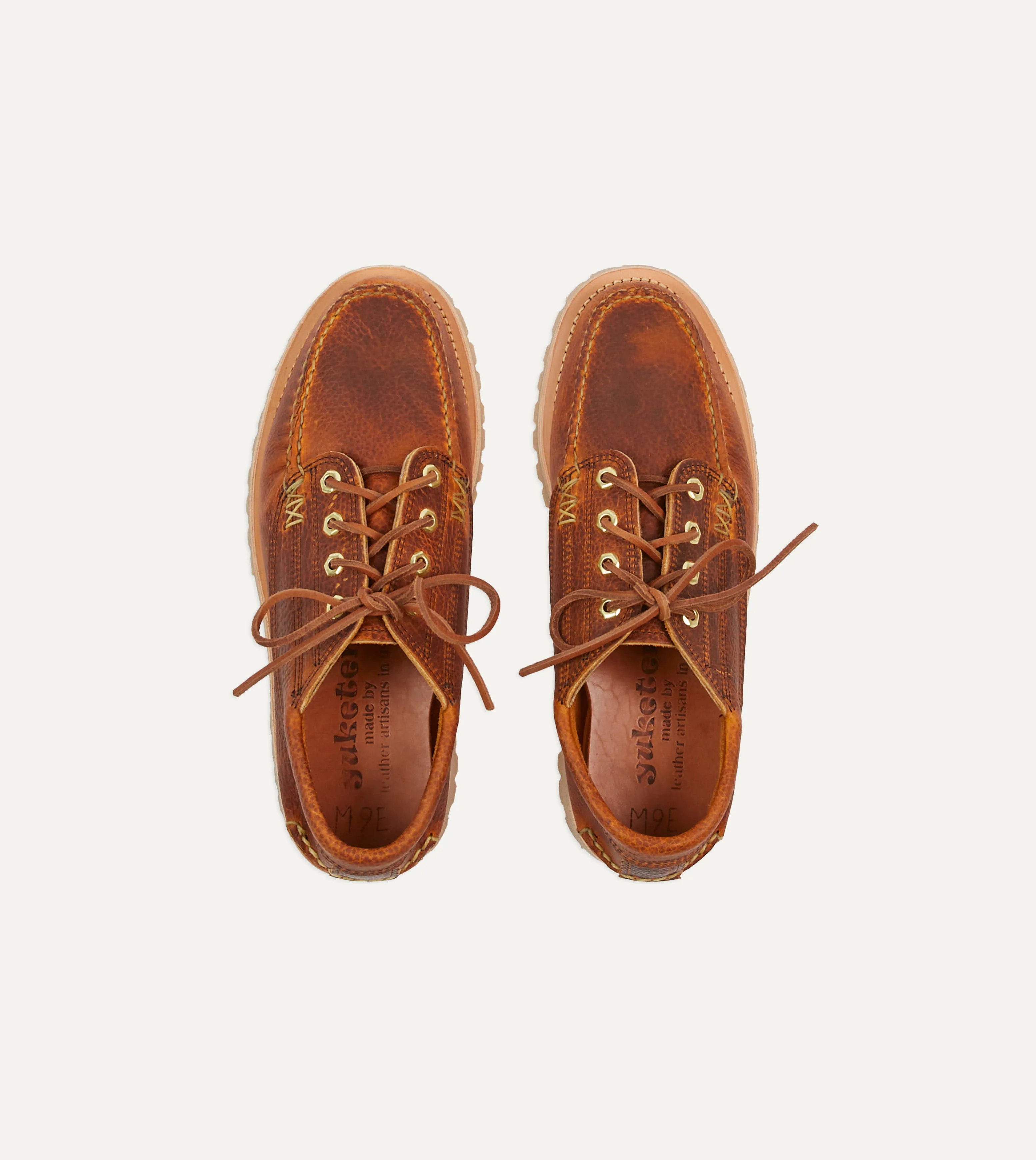 Star Mood Yuketen Brown Leather Angler Moc Shoe