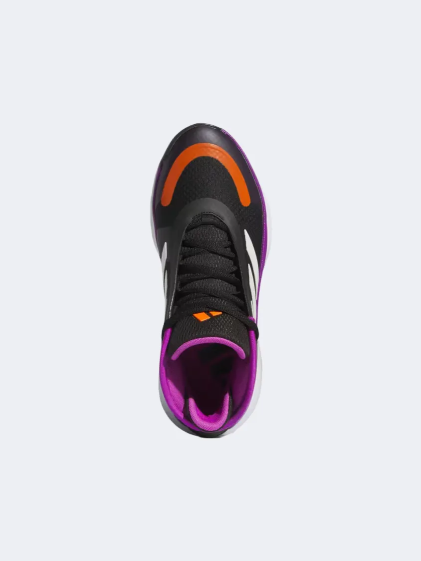 Adidas Bounce Legends Men Basketball Shoes Black/Purple Perimeter Weight Distribution Enhanced Footwork