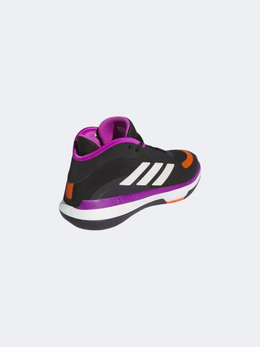 Adidas Bounce Legends Men Basketball Shoes Black/Purple Indoor Court Grip
