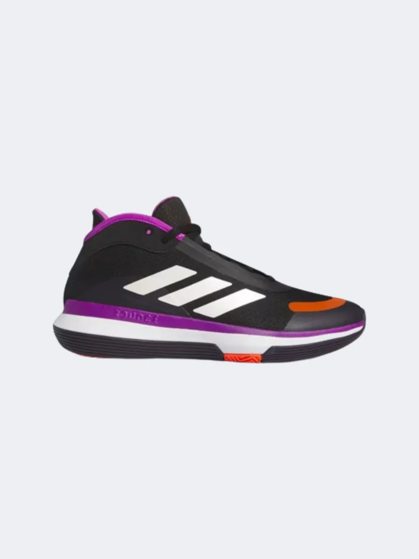 High Rebound Insole Indoor Cushioning Adidas Bounce Legends Men Basketball Shoes Black/Purple