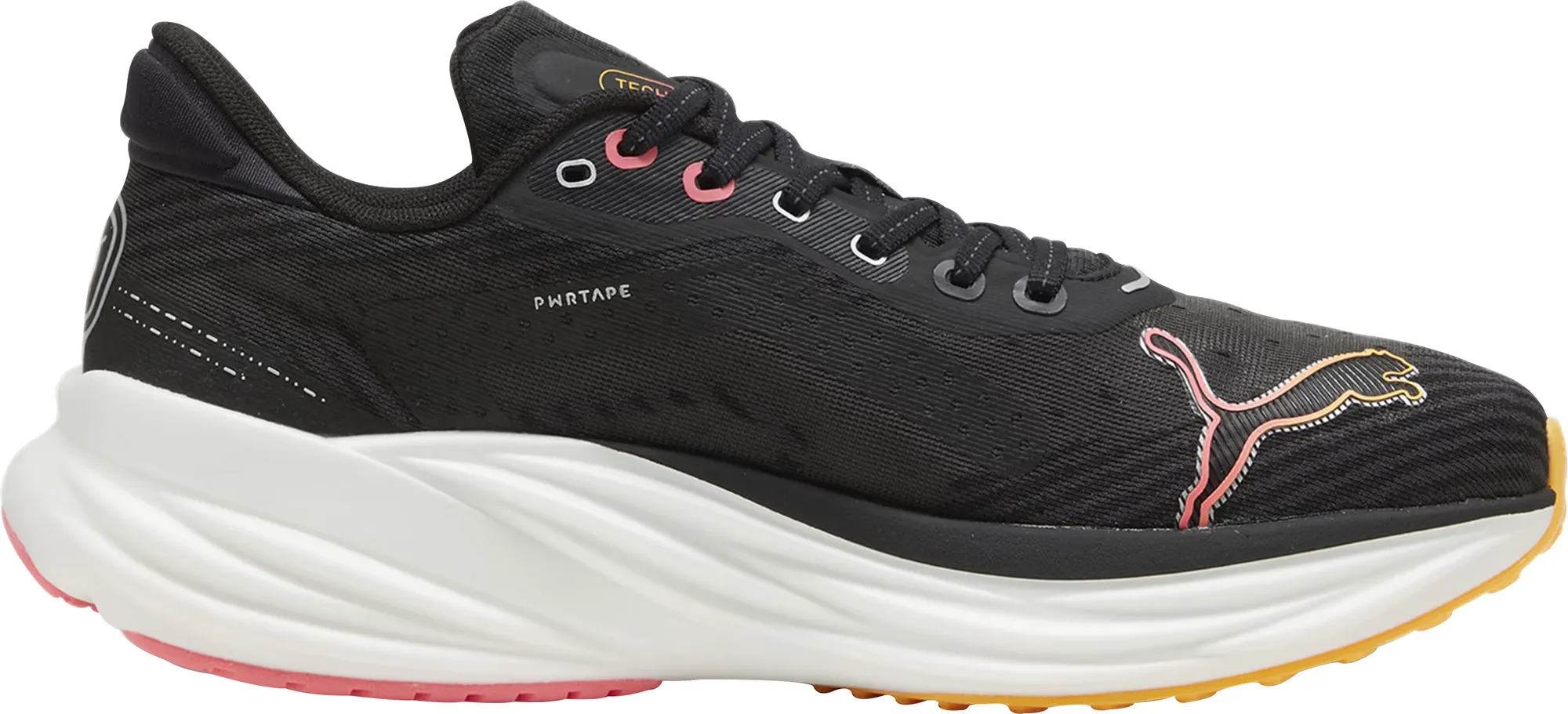 Comfort Wedge Wardrobe Base Puma Magnify Nitro 2 Tech Mens Running Shoes - Black