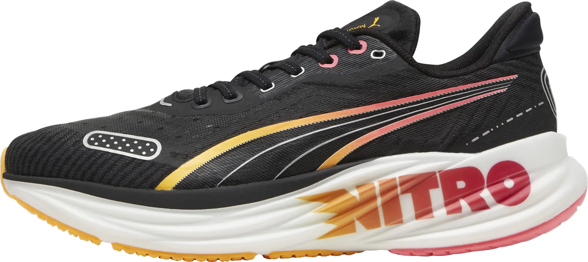 Synthetic Puma Magnify Nitro 2 Tech Mens Running Shoes - Black