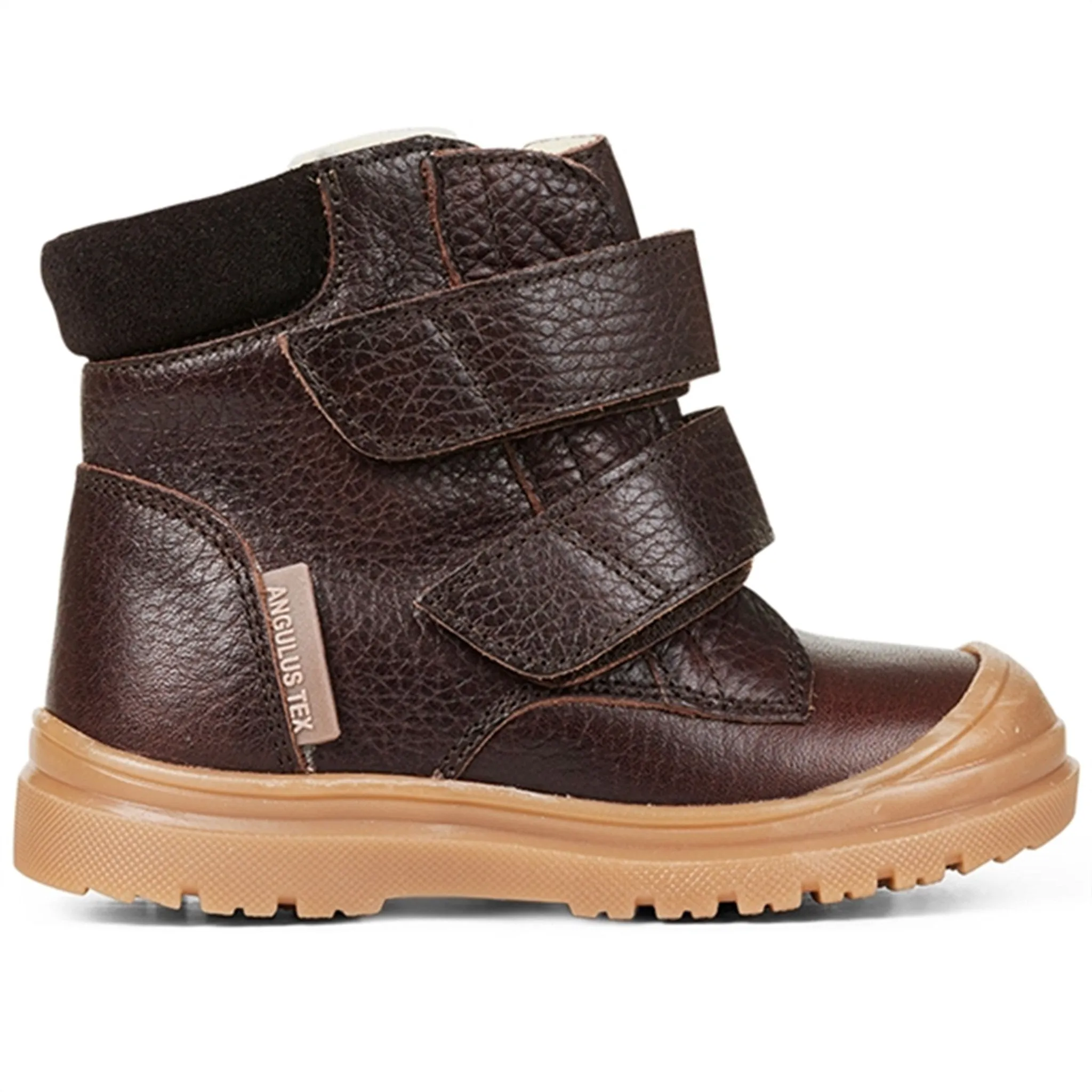 Angulus Starter Tex Boots With Velcro Dark Brown/Dark Brown Windproof Style Snow Boots for Kids