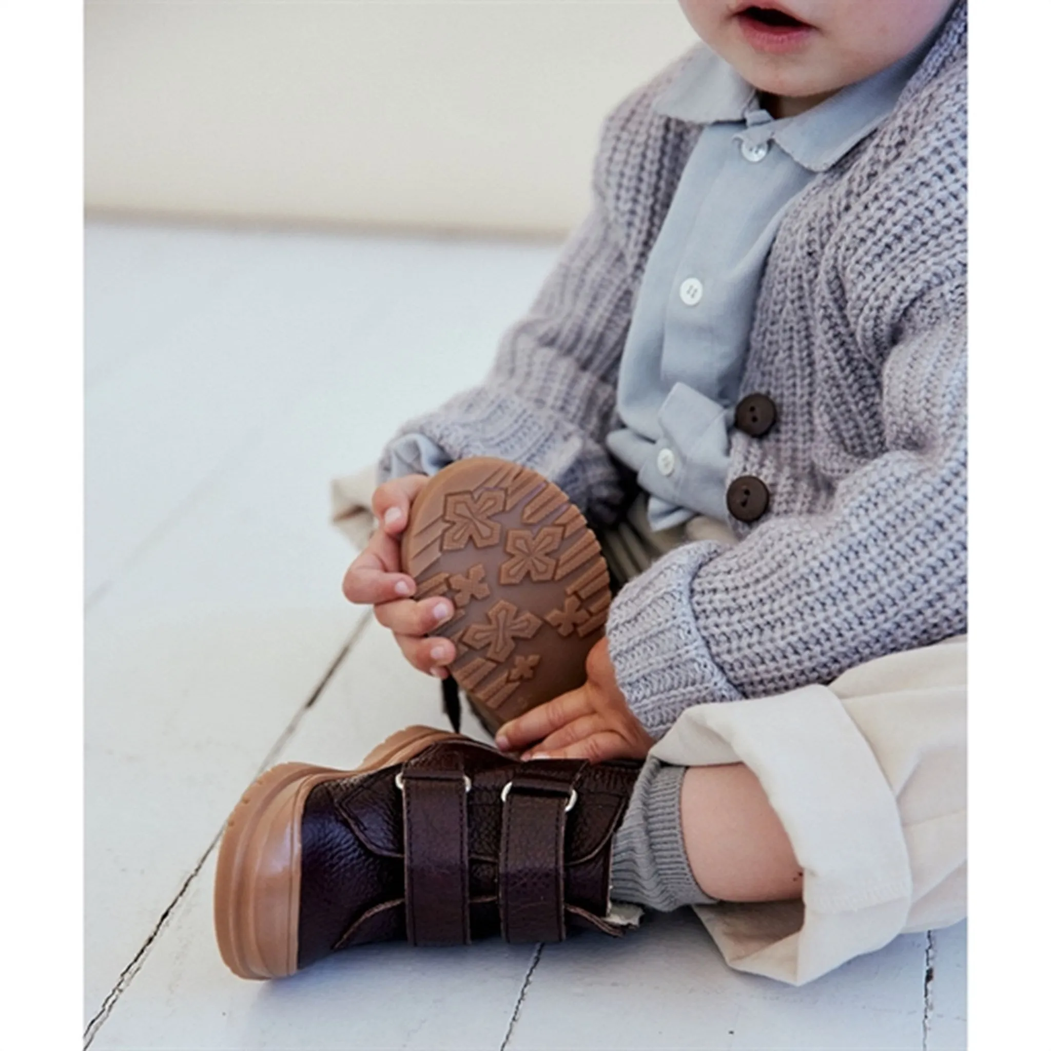 Angulus Starter Tex Boots With Velcro Dark Brown/Dark Brown Warm