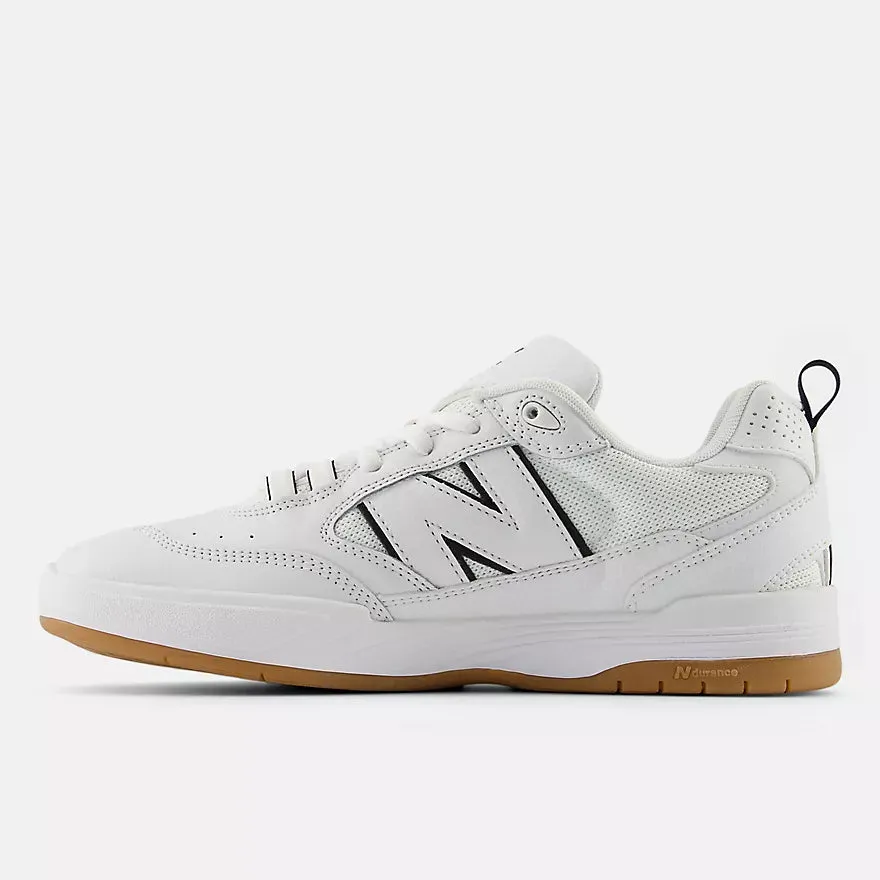 New Balance Numeric 808 Tiago Lemos Skateboard Shoe - White With Black festival look Cushioned Comfort