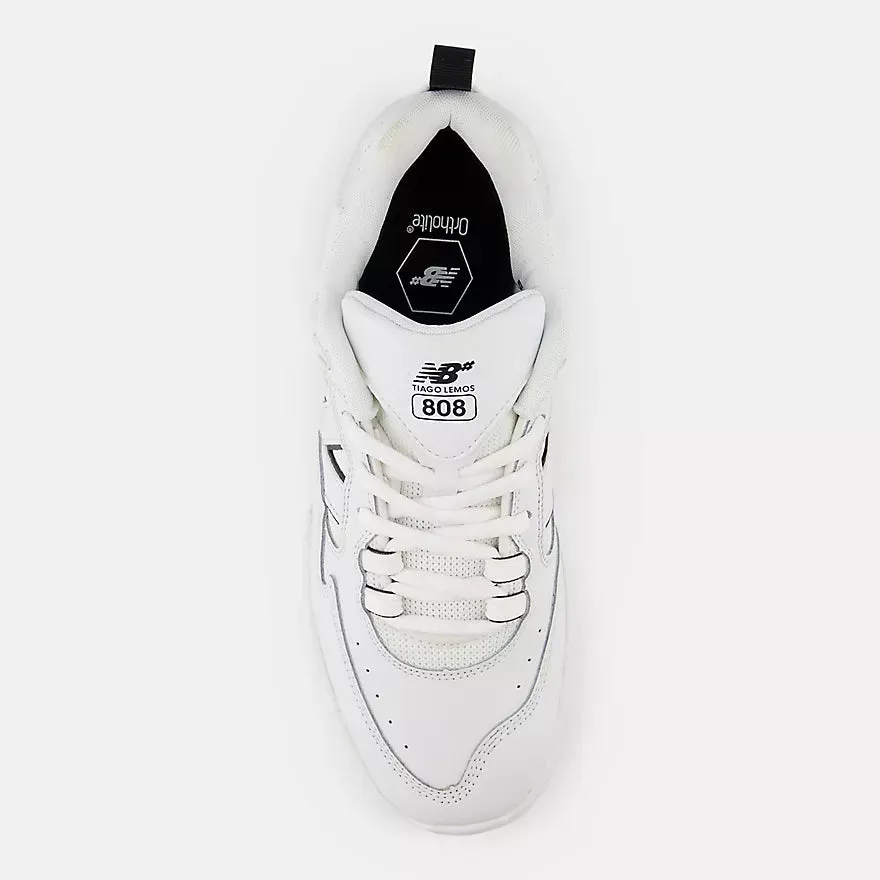 Performance Support New Balance Numeric 808 Tiago Lemos Skateboard Shoe - White With Black