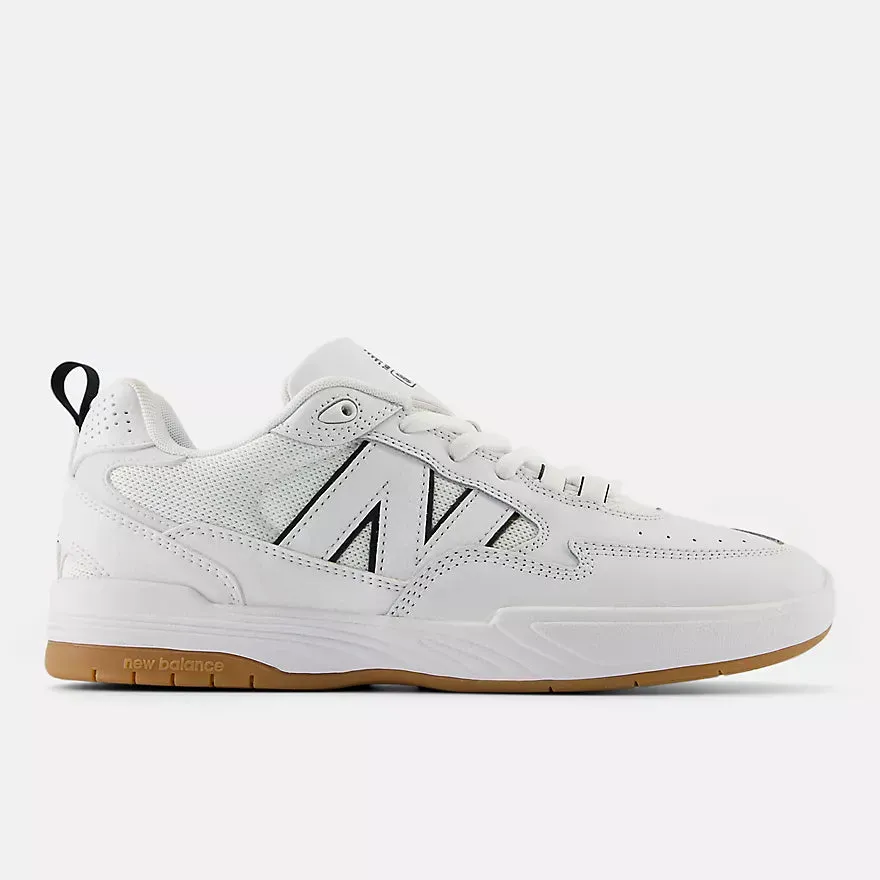 New Balance Numeric 808 Tiago Lemos Skateboard Shoe - White With Black Skater Action