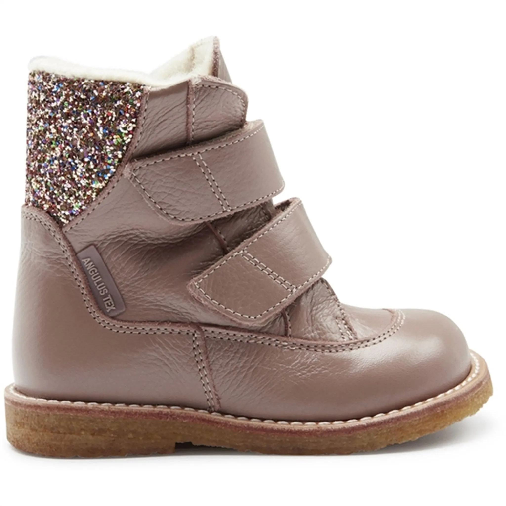 Angulus Tex-Boots With Velcro Make Up/Multi Glitter Snow Heavy Duty