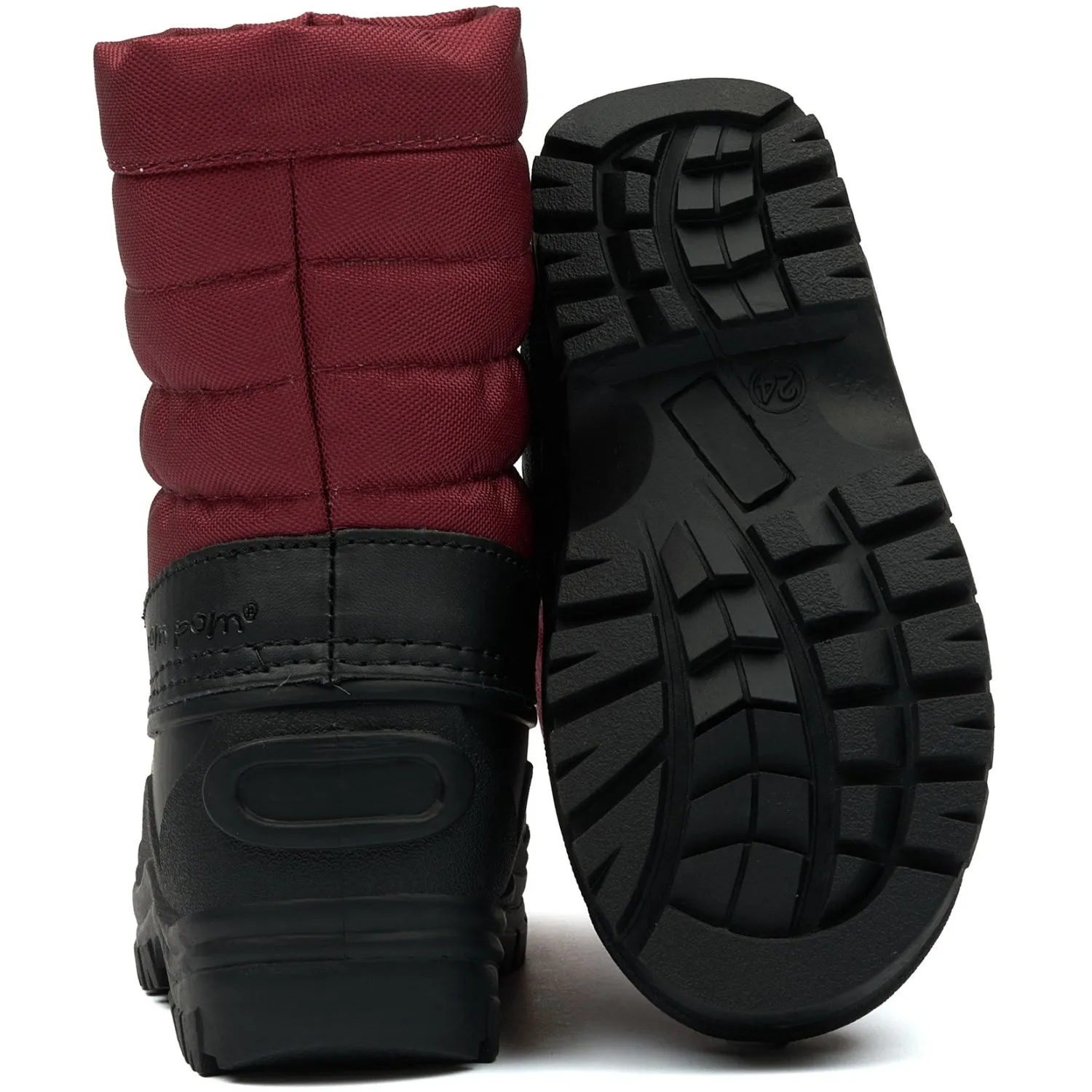 Snow Cold Resistant Chilly Winter Trekking Pom Pom Biking Red PmWill Winter Boot