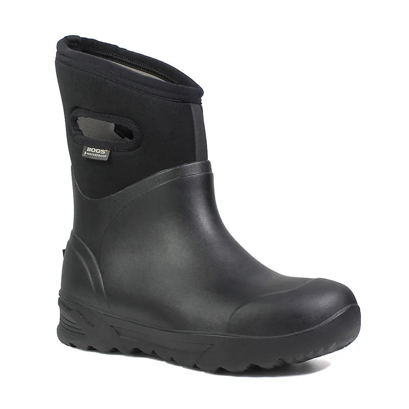 Men's Bozeman Mid Black Snow Winter Trail Boots Snow Flex
