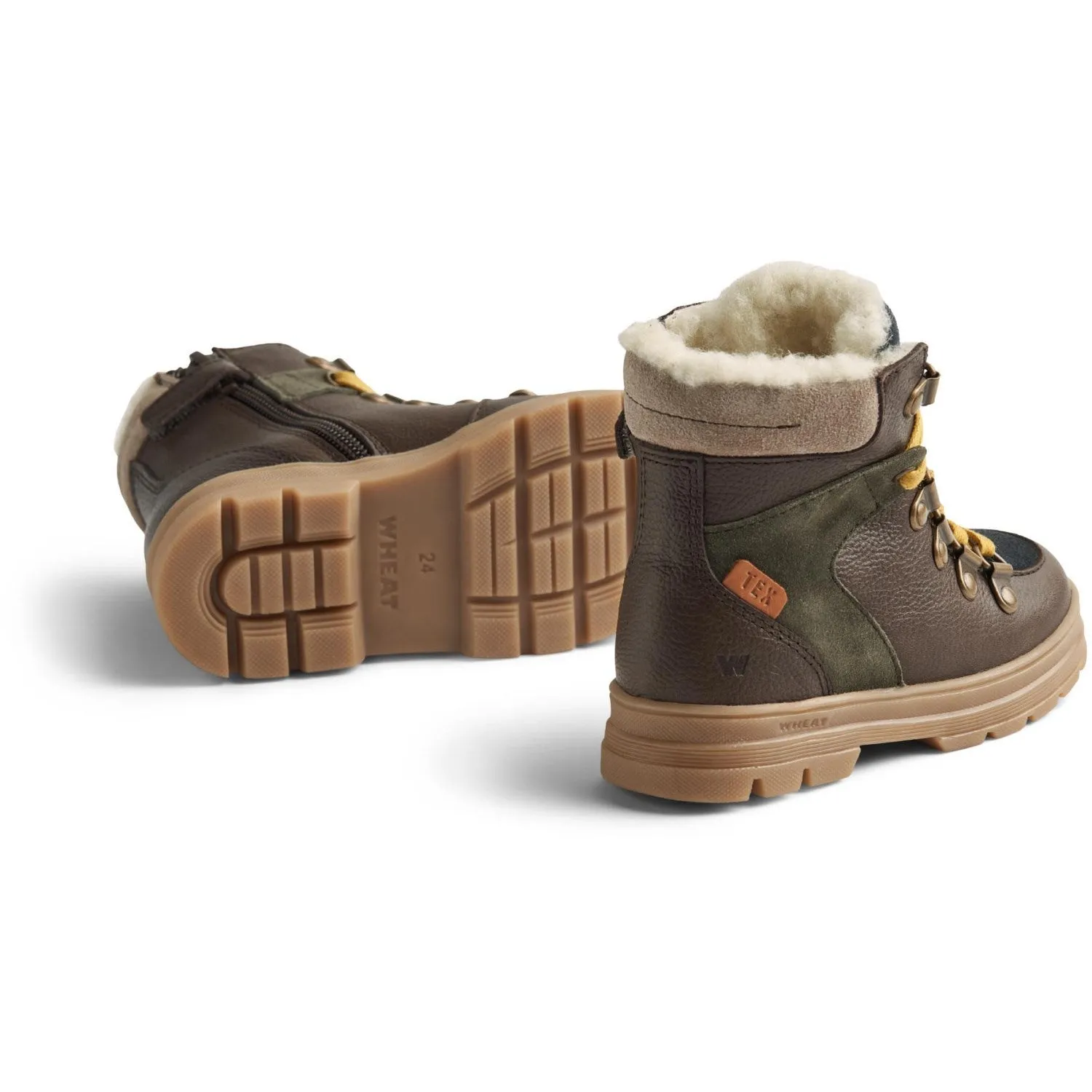 Snow Hiking kids Wheat Dark Brown Winterboot Toni Hiker Tex