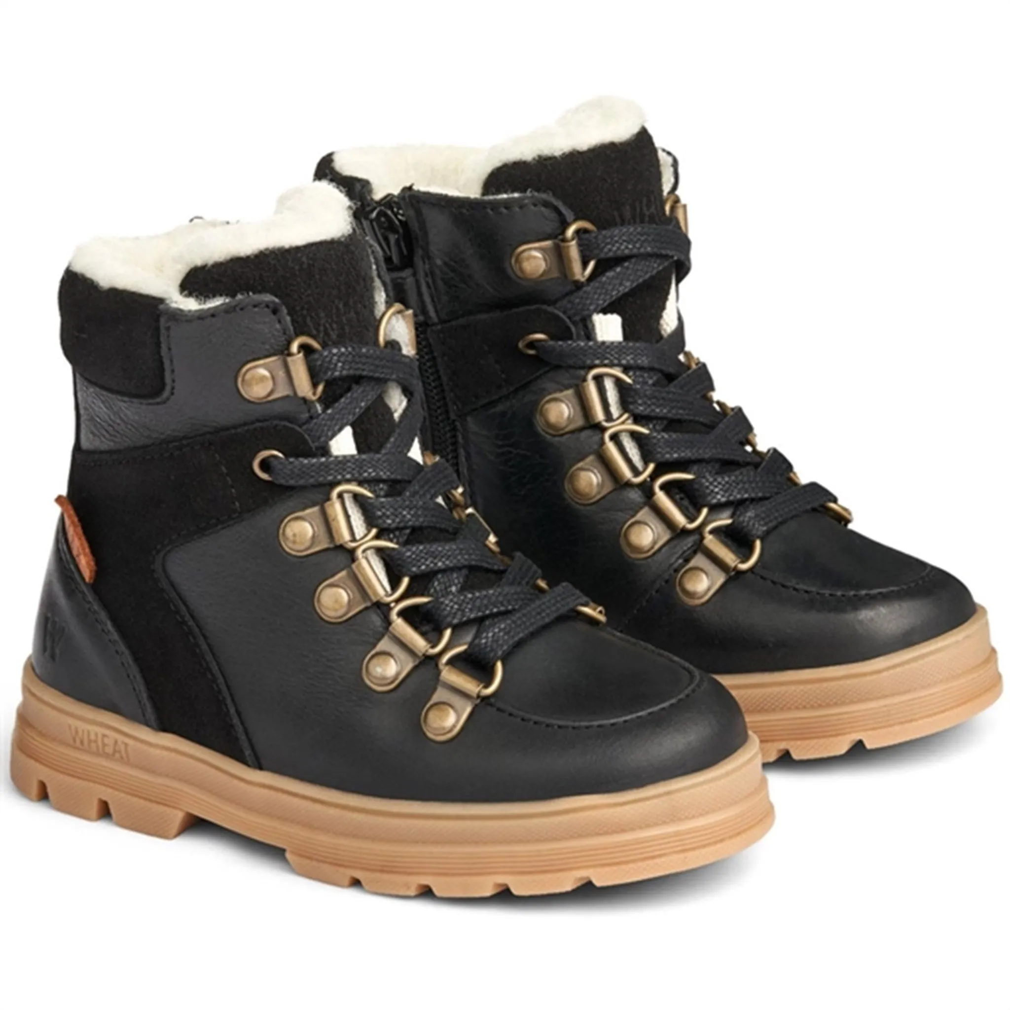 Ice Resistant Soles Wheat Winter Boots Toni Tex Hiker Black
