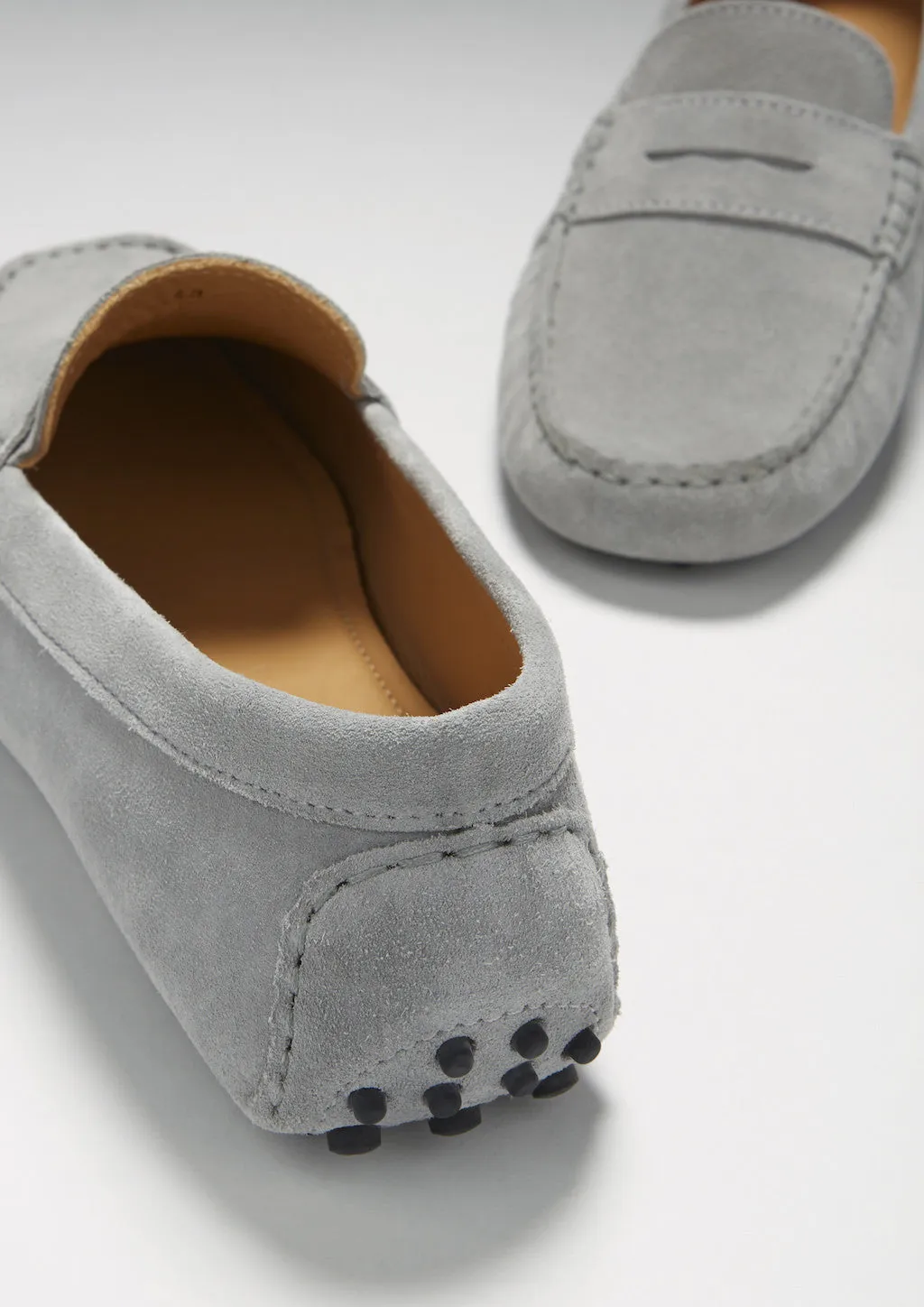 Penny Driving Loafers, dove grey suede All-day Slip-ons