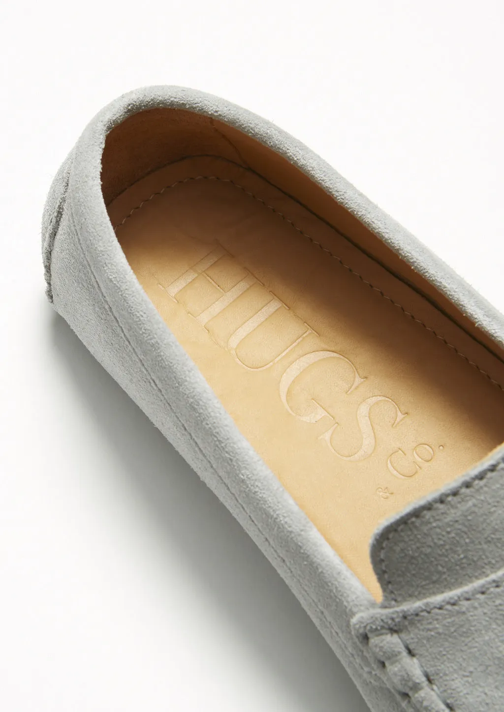 Penny Driving Loafers, dove grey suede Casual Style Shoes