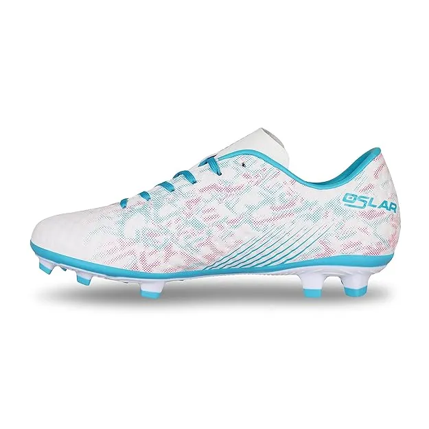 Breathable Upper Kick Training NIVIA Oslar 3.0 Football Shoes for Men (White)
