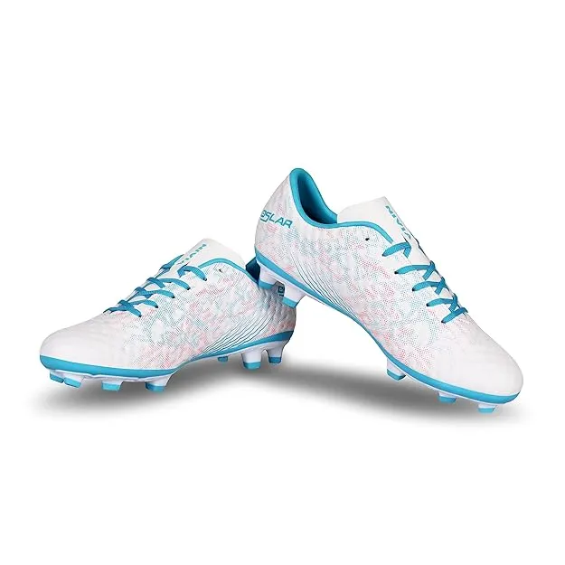 NIVIA Oslar 3.0 Football Shoes for Men (White) Back Heel Fast Fit