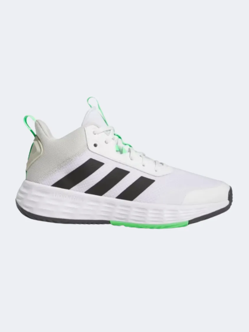 Adidas Own The Game 2 Men Basketball Shoes White/Black/Green Lightweight Midsole Technology Impact Resistant Frame