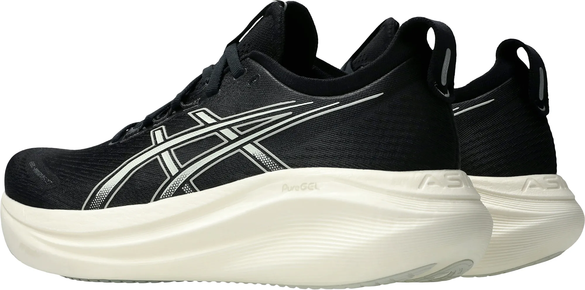 Asics Gel Nimbus 27 WIDE FIT Mens Running Shoes - Black Toe Protection