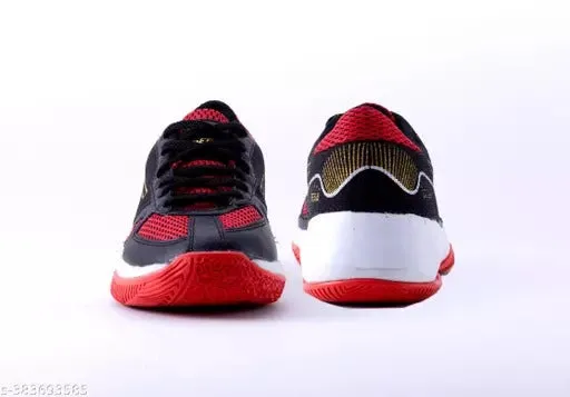 Multi Layer Upper Support Retro design Sega Swing Basketball Shoes (Black/Red)
