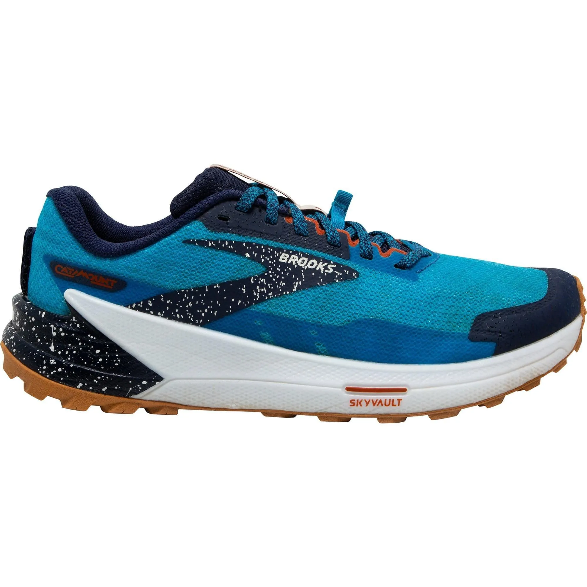 Rain Step Craftsmanship Brooks Catamount 2 Mens Trail Running Shoes - Blue