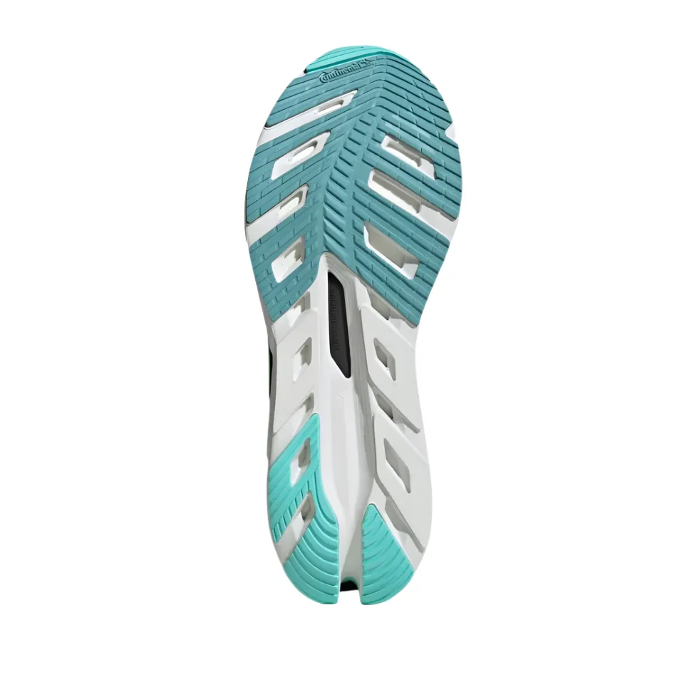 Adidas Men's Adistar BYD Running Shoes in Lime Burst/Mint Ton/Flash Aqua AW25 running in a dam area shoes